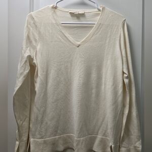 LOFT Soft Cream Knit Top